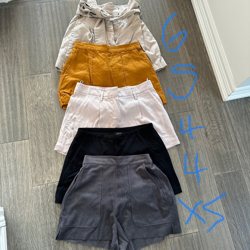 ARITZIA 5 PIECES SHORTS SUMMER BUNDLE SZ XS-S/2-6